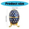 Ornament Elegant Ouă de Paște din Email Cutie de Bijuterii Handmade cu Cristale și Bijuterii cu Capac cu Balamale Accesorii pentru Decorarea Casei