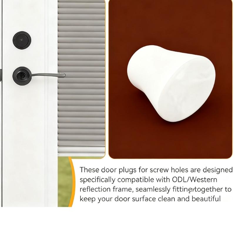 50lots Silicone Hole Covers Flush Entry Door Frame Plugs for Door Frame Repairs and Hardwares Projects