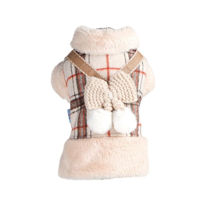 Fleece Lining Warm Dog Coat Small Dog Jackets Puppies Coat with Button Dog Cold Weather Coat Dog Apparels
