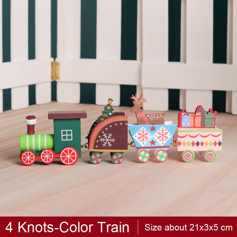 

Wood Material Train Xmas Holiday Ornaments Play kits for Kids Merry Christmas Party Table Decoration Xmas Present Noel Natal Navidad New Year