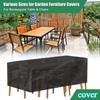 Courtyard Furniture Cover, Rectangular Outdoor Table Cover, Suitable for Terraces, Balcony, Gardens