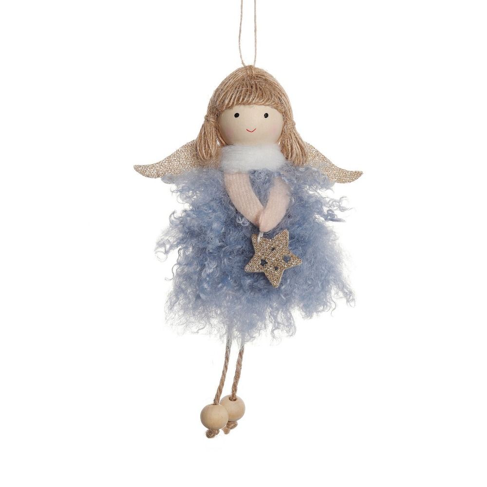 Handmade Christma Doll Ornaments Durable Xmas Angel Ornaments Funny Plush Angel Pendant  Home Decor