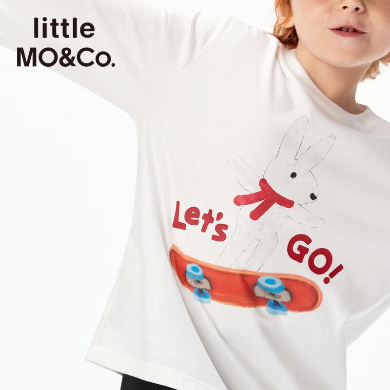 little MO&Co. Antibacterial Pure Cotton Rabbit Print Long-Sleeve T-Shirt