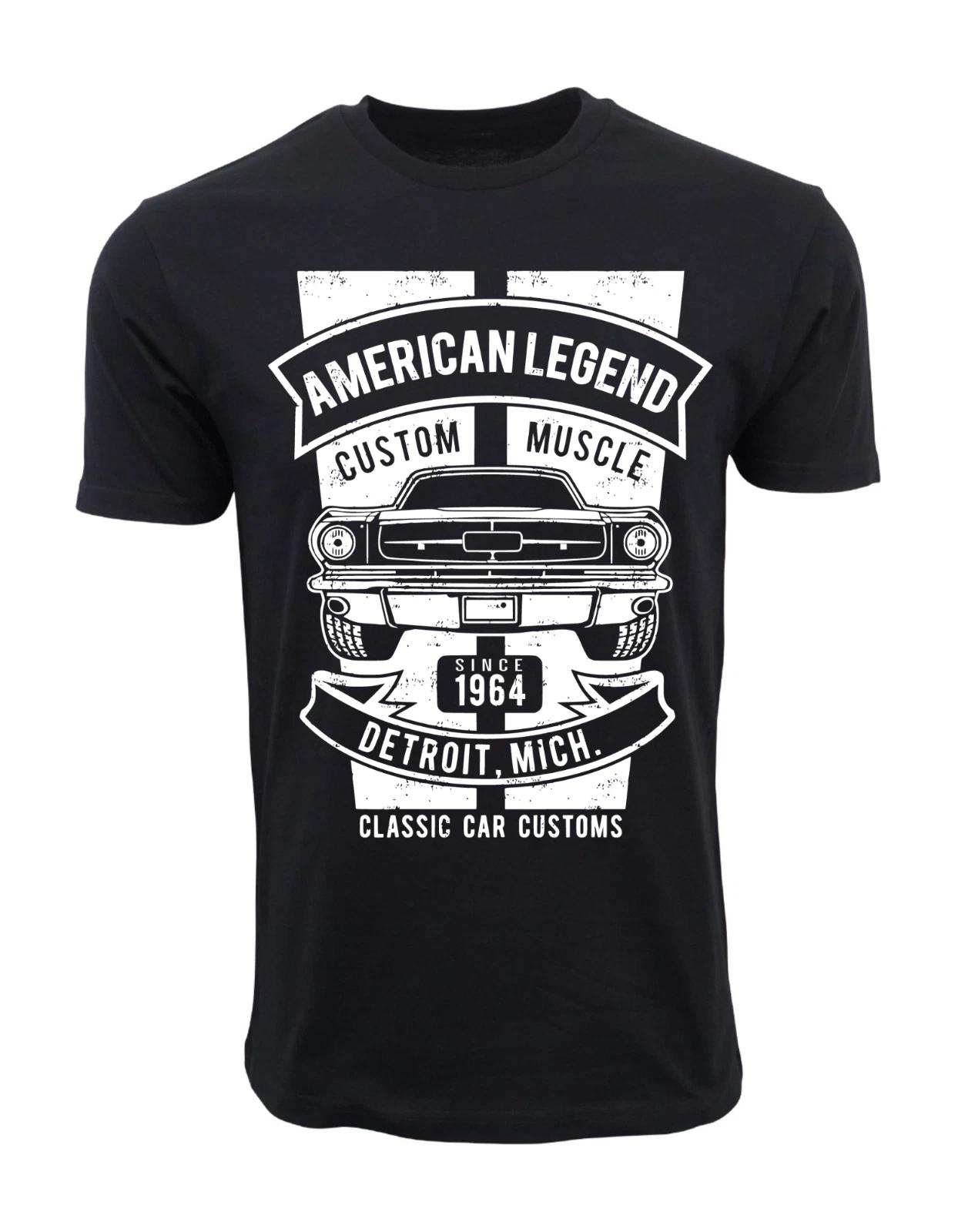 Unisex Adult Casual Graphic AMERICAN LEGEND CUSTOM MUSCLE DETROIT M... S