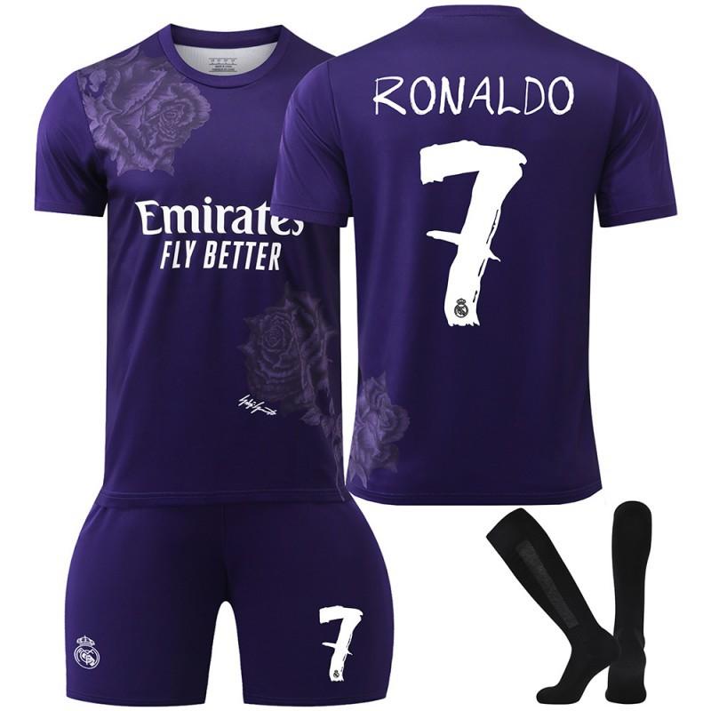 2425 Y3 Fußballtrikot mit Co-Branding Nr.. 7 C Rovinicius 5 Bellingham 10 Mbabpe Trikot Set