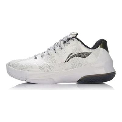 Li Ning Speed 3 Comfortable Cushioning Slip Resistant Abrasion Resistant Low Top Basketball Shoes Men's White ABAL053-3