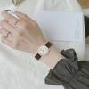 Women Daily Watch Quartz Round Dial Elastic Band Simple Style Alloy Time-checking High Accuracy Student Wristwatch Dating Timepiece Casual Formal