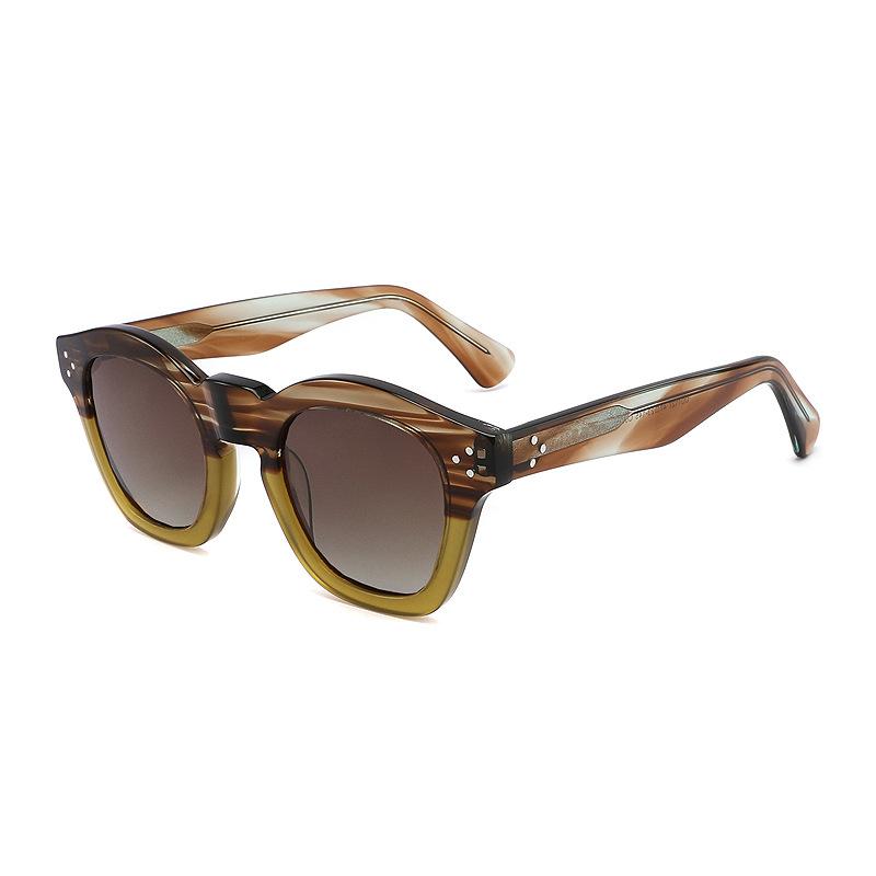 

Fashion Large Thick Frame Men Polarized Sunglasses Tortoise Outdoor Sun Protection Shade Personality Acetate Women Sunglasses as picture