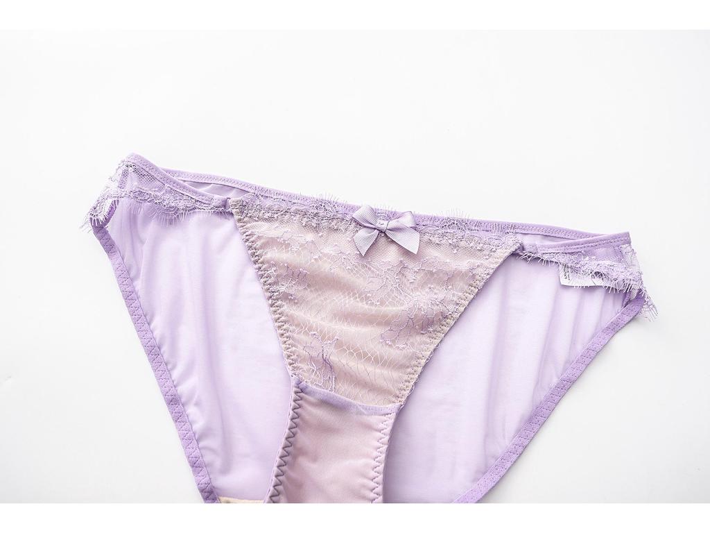 Ultrathin Lace Women's Panties - Breathable Pure Cotton Crotch, Comfort Fit, No Wedgie Triangle Design