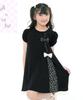 Bee Ribbon Short Size Shh01543 Dress, Sleeve, Girls', Spring/Summer, 110cm, Black,