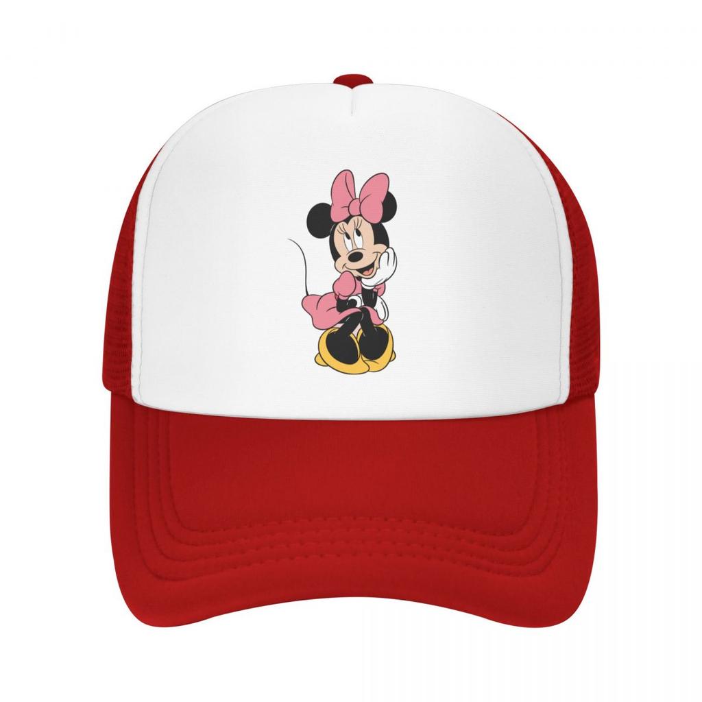 Minnie Mouse Mickey Mesh Trucker Hat Vintage Unisex Breathable Meshback Baseball Cap Adjustbale