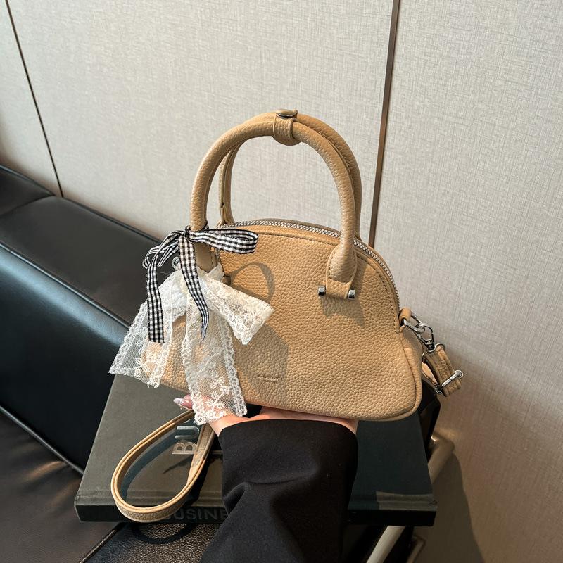 Versatile fashion bow lace shoulder bag women's summer new high-end messenger shell bag