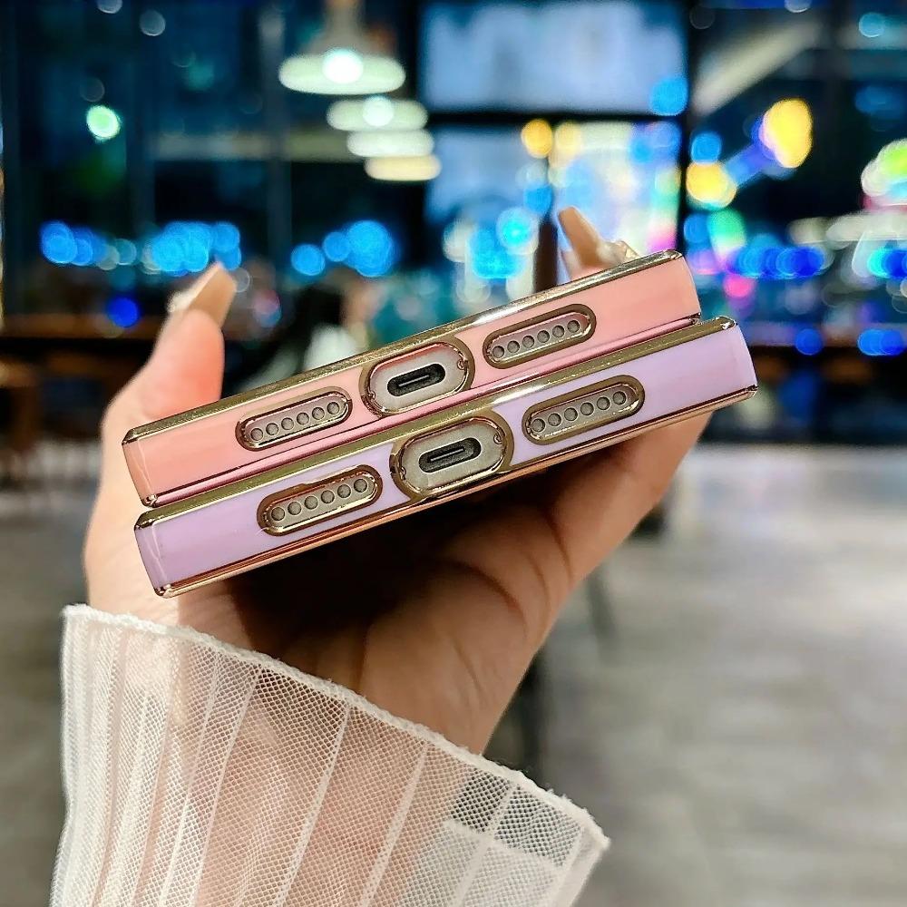 Glänzende galvanisierte hautfreundliche weiche Hülle für iPhone 17 Pro Max Air 16 14 15 13 12 11 Plus Kamera Vollpackung Rückseite