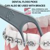 60 Stück Kieferorthopädische Zahnseide für Zahnspangen Ortho Zahnseide-Picks Zahnstocher Zahnseide Interdental-Zahnreiniger für Erwachsene & Kinder