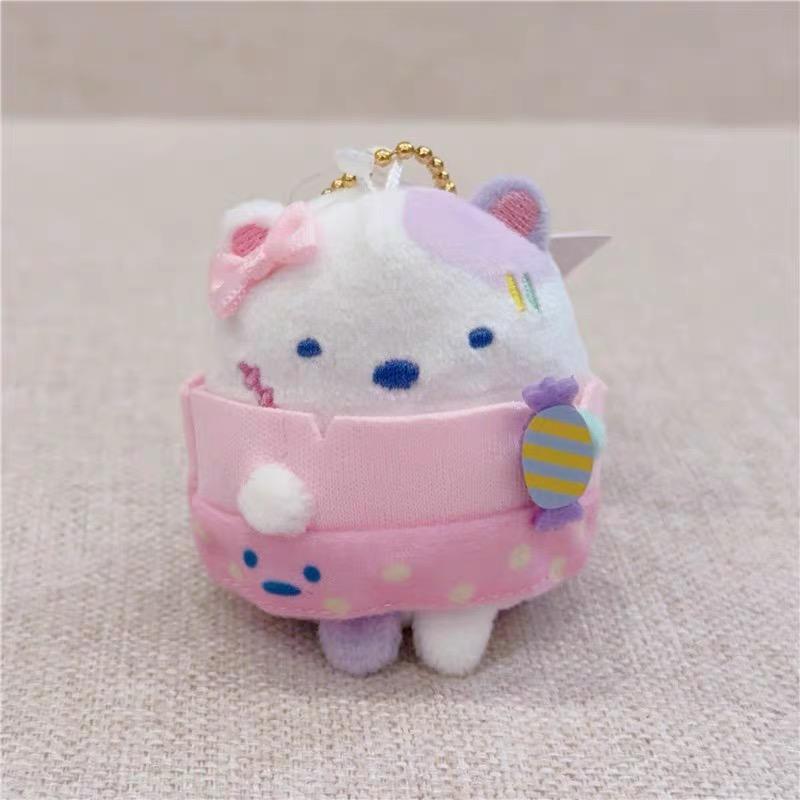 Japanese Cartoon Sumikko Gurashi Plush Keychain Halloween Monster Mame Master Coffee Bean Little Ghost Stuffed Doll Bag Pendant