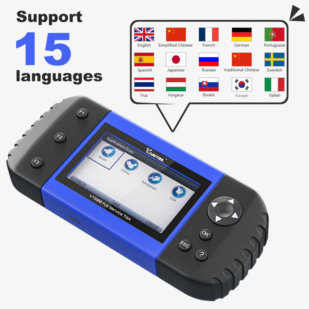 VDIAGTOOL VT600 Elite Car Diagnostic Scanner Engine ABS SRS EPB Oil Service Reset VT600e Auto Scan Tools 19 Lifetime Free Update
