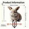 2D Flat Acrylic Rabbit Garden Decoration, Suitable for wall decoration, porch, room, villa, accents Home, Hallway, or Workplace - Rustic Farmhouse Dec