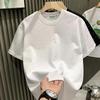 Summer Rhinestone Rivet T Shirt Men Clothing Round Neck Loose T Shirt Fashion High Street Men's Summer Short Sleeves