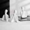 Northern Europe Modern Minimalist Black and White Art Figure Sculptures, Home Living Room, Wine Cabinet, Bedroom Decoration, 1Pc