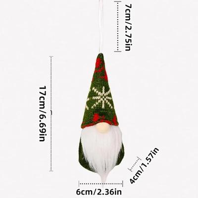 3 Stück Weihnachtliche Hängezwerg-Dekorationen, Festliche Feiertagsornamente, Niedliche Weihnachtsmann-Figuren, Perfekt für Heimdekoration