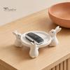 3D Printed Rabbit Decor Cute Tray Figurine, Multi-Functional Desktop Storage Holder for Headphones Jewelry Small Bunny Tabletop Sculpture Trinkets,