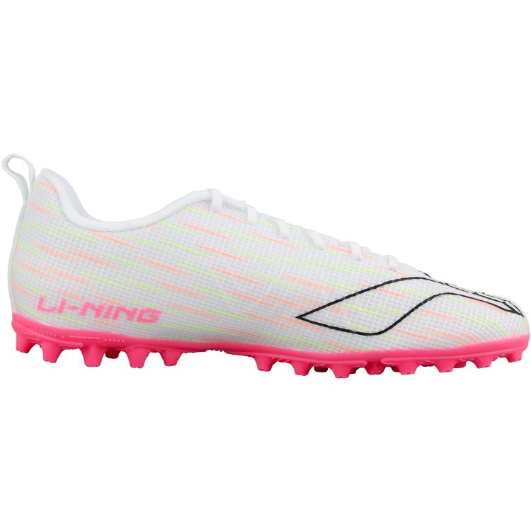 Li Ning Kids PU Fashion Versatile Football Shoes Kids Football Shoes Pink YKGU024-5