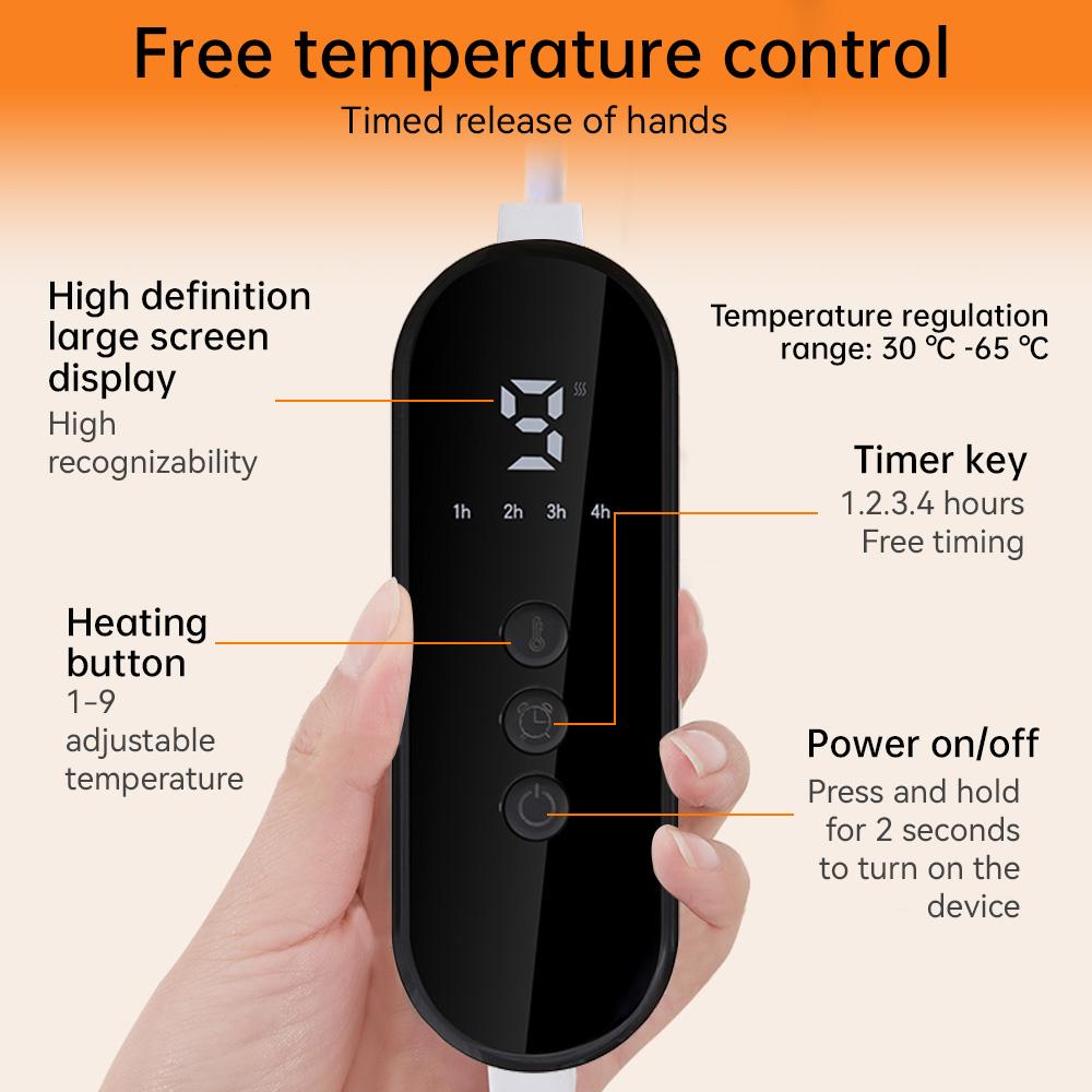 Electric Foot Heating Pad Washable Feet Warmer Heater Soft Plush Thermal Blanket Foot Warming Mat for Home Office Bedroom
