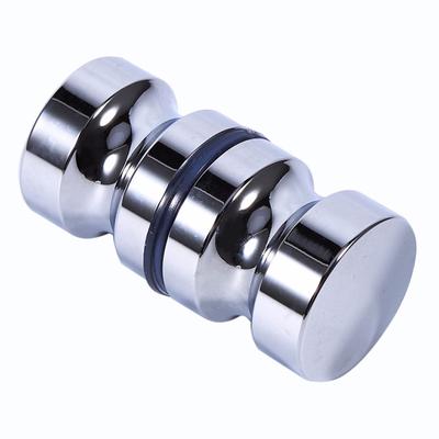 Aluminum Alloy Door Handle 1.1" Dia Single Glass Door Knob Bathroom Shower Cabinet Handle W/ Screw Home Hardware