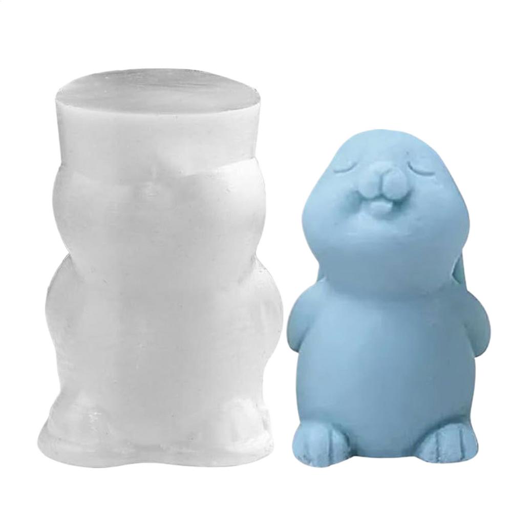 

Силіконові форми для смоли у формі Великоднього кролика, милі форми для ароматерапії з гіпсу, для свічкового воску