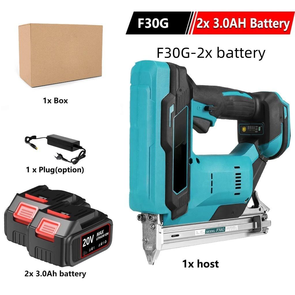 Straight U Staples Stapler Rechargeable Nailer Brushless Cordless Electric Nail Gun Portable Wood Working Tools