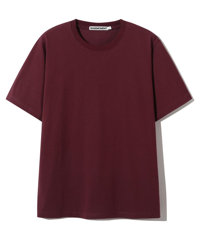 BASEMOMENT Layered Essential T-Shirt Wine