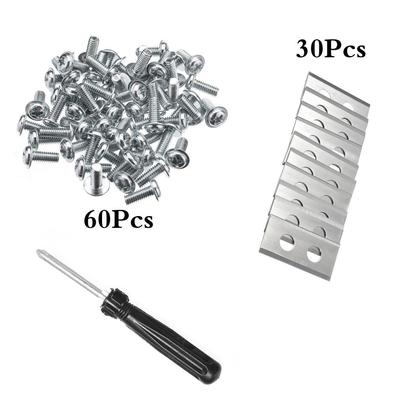 Replacement for Worx Landroid Mower Robot 30PCS Steel Spare Inserts 0.9MM + 60PCS Screws + 1PCS Screwdriver
