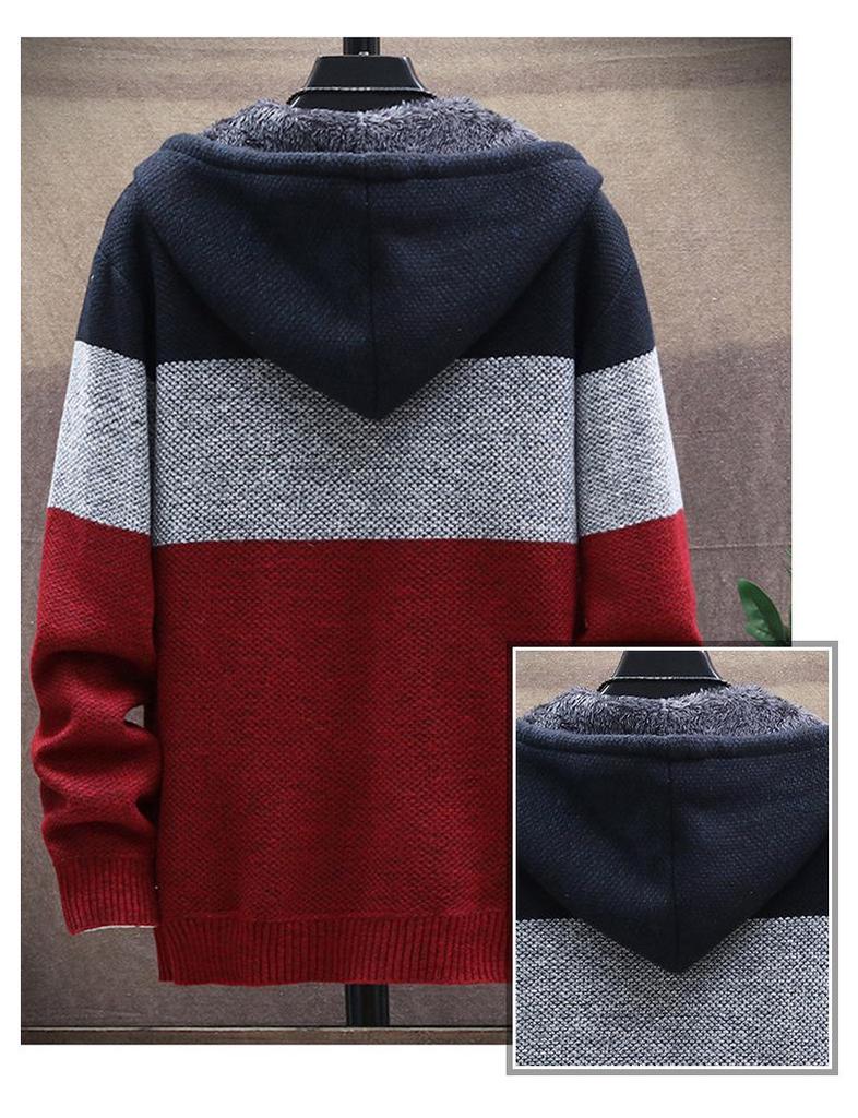 Men's Hooded Cardigan Sweater - Autumn/Winter 2025 Collection, Casual Loose Fit, Thick & Stylish Jacket