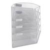 Wall Mount File Organizer 5 Tier Slanted Bottom Vertical Hanging Storage Rack for Office School Home Use