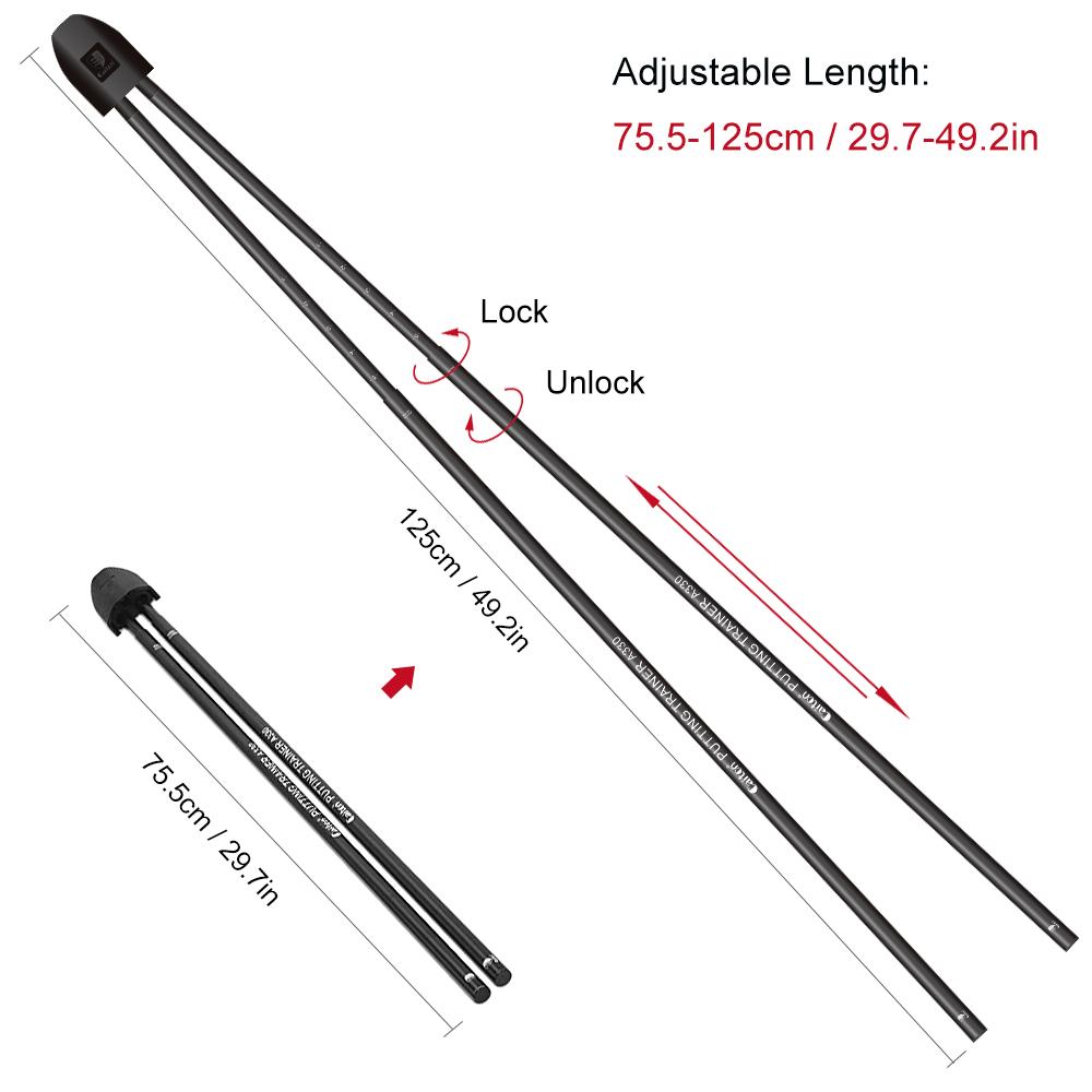 Golf Putting Training Aid Golf Putter Trainer Attaches To Most Putter Shaft
