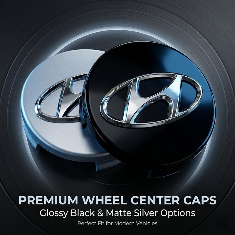 4PCS 60MM Car Emblem Badge Wheel Center Hub Cap Covers Auto Rim Cover For Hyundai Santa Fe Sonata Solaris Azera Creta I30 Ix25 Tucson IX35