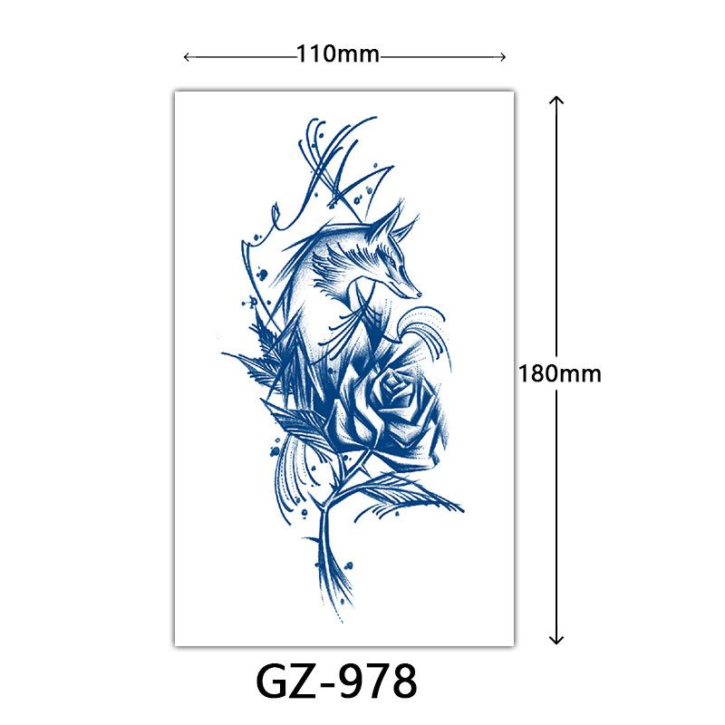 Juice Tattoo Stickers, Herbal Tattoo Stickers, Semi-Permanent English Letter Tattoo Stickers Tattoo