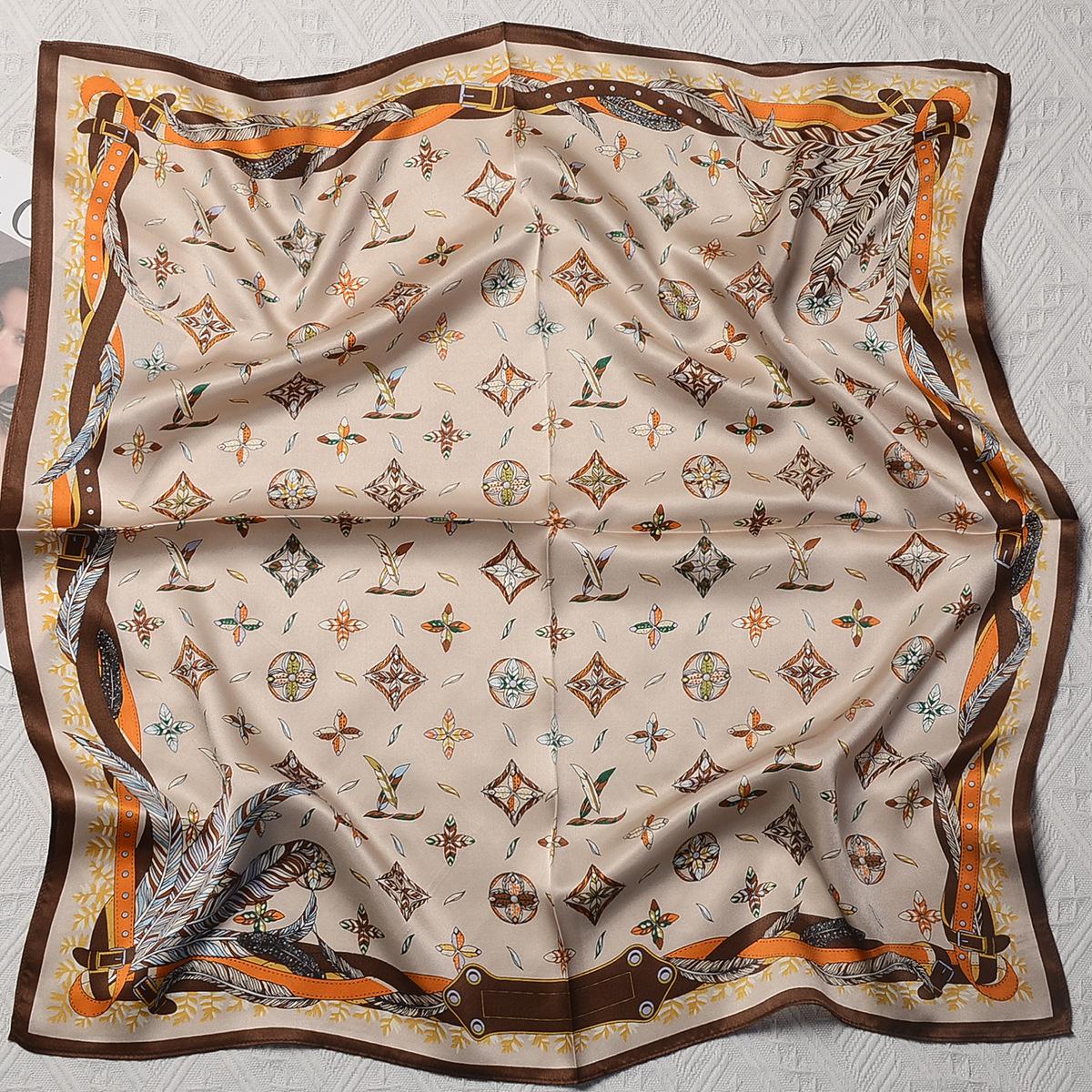Hangzhou 100% silkworm silk feather silk scarf women s shawl silk scarf scarf 70cm square scarf light luxury high sense 68*68cm