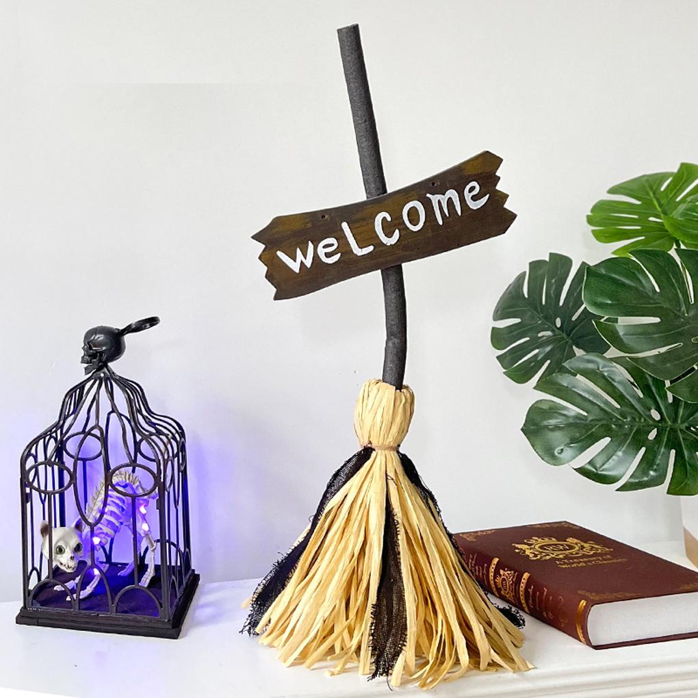 New Electric Halloween Witch Broom – Glowing & Musical Haunted House Prop Sound Light Effect Prop For Party Secret Room Decor