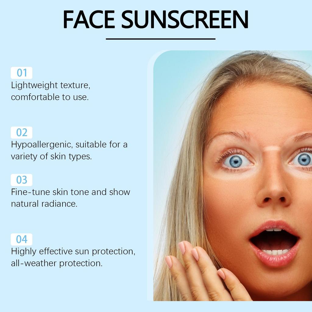 Hoygi Gentle Moisturizing Sunscreen Cream Outdoor Light Texture, Non-Greasy, Gentle Care, Moisturizing, Protective Cream
