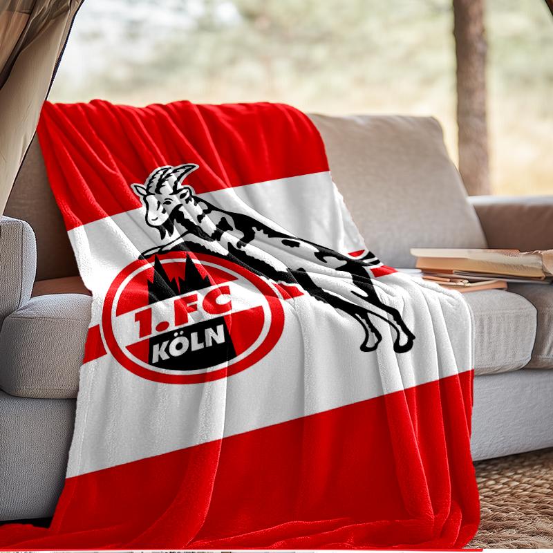 Coperta Leggera del Football Club Koln Capra Ideale per Letto Perfetta per Viaggi, Campeggio, Soggiorni, Uffici, Divani, Regalo di Natale per tifosi