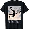 Basketball Slam Dunk Silhouette Graphic T-shirt