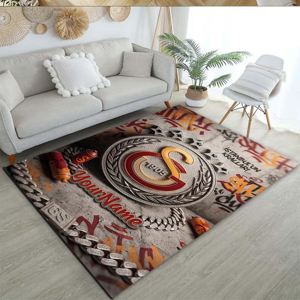 Galatasaray Customize Your Name Floor Rug Office Rug Perfect For Bedrooms Study Room Living Rooms Entryway Antislip Rug Anime Office Decor