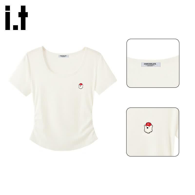 CHOCOOLATE Women s Sweet & Spicy Slim Fit Pleated T-Shirt XL