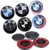 BMW Anniversary Edition Front & Rear Emblems: 82mm Rear in Blue & White, 74mm Front with Black Background.
