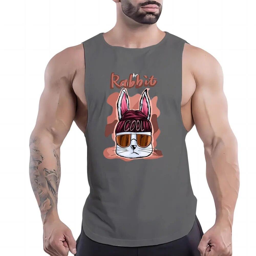 

Дышащий простой повседневный дышащий жилет с круглым вырезом и животным принтом для улицы, уличный стиль, многоцветный жилет без рукавов, спортивный стиль