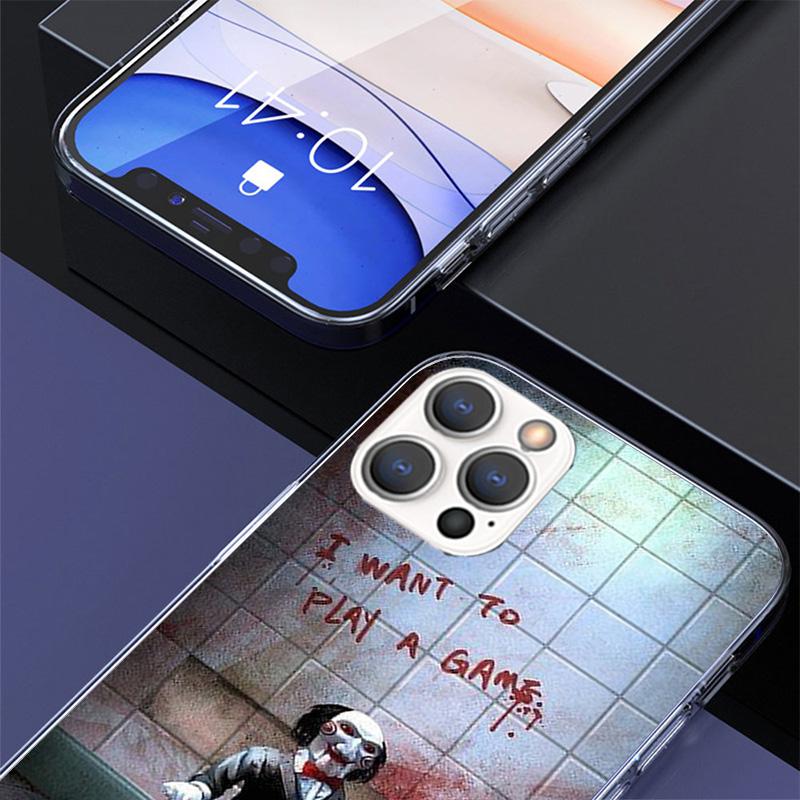 The Jigsaw Killer Horror Phone Case For iPhone 17 Air 16 Pro Max 16E 15 + 14 Plus 11 12 13 Mini 7 8 SE Gift Print Cover Fundas 1