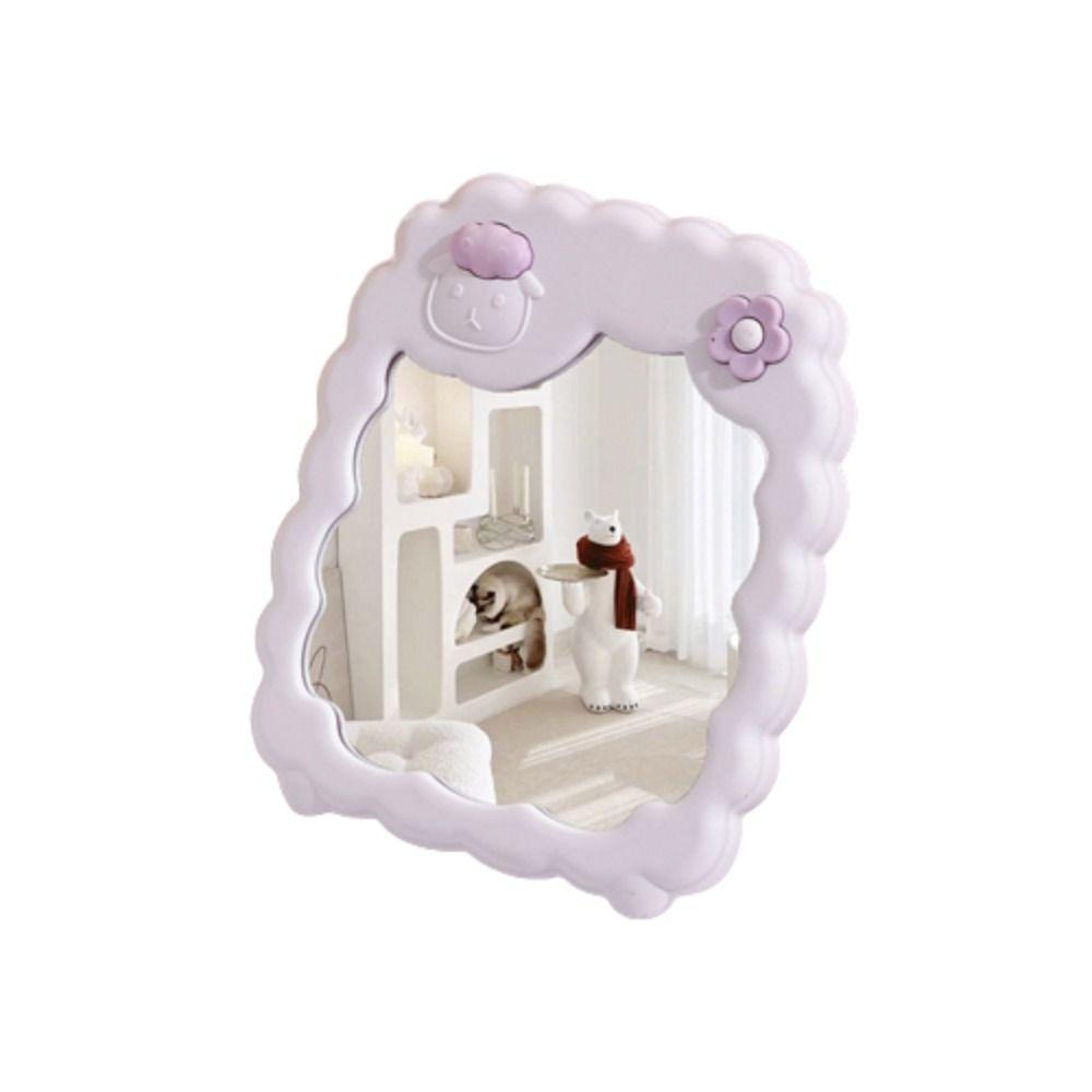 

Folding Makeup Mirror Cute Sheep Vanity Mirror Personalized Desktop Stand Mirror Women Girls