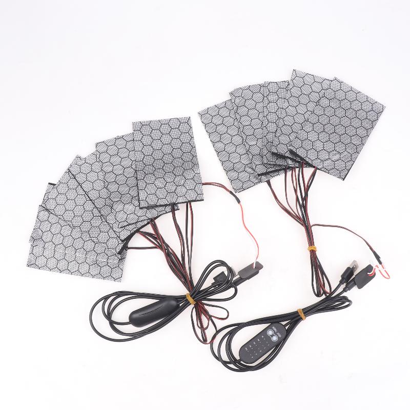 1 Set 1 To 3/5/6/7/8 Thermal Winter Heating Vest Pads Electric Cloth Heater USB Heating Pads Vest Heater For DIY Heated Clothing