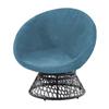 Silver Fox Fabric Round Saucer Moon Chair Cover Washable  Solid Color Seat Saucer Slipcovers Stretch Universal Seat Cover